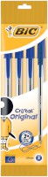 Kappenkugelschreiber BIC® Cristal® Original, 0,4 mm, blau, 4 Stück