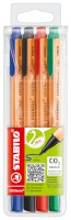 Filzschreiber STABILO® GREENpoint®, 0,8 mm, Etui mit 4 Stiften