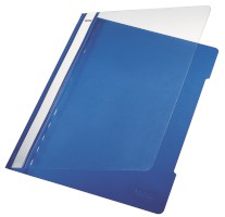Hefter Standard, A4, langes Beschriftungsfeld, PVC, blau