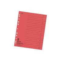 Trennblatt,RC-Kraftkarton,DIN A4,230 g/qm,mit Organisationsaufdruck,rot,100St.