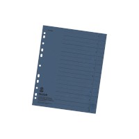 Trennblatt,RC-Kraftkarton, DIN A4, 230 g/qm, mit Organisationsaufdruck, blau, 100Stück