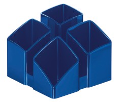 Schreibtischköcher SCALA blau, B x H x T: 125 x 100 x 125 mm