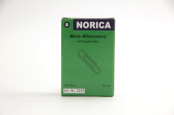 Norica Büro- und Aktenklammern mit Kugelenden verzinkt, Größe: 32 mm