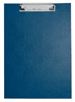 Schreibplatte A4 blau, Spezialklammer mit Hängeöse, für: DIN A4