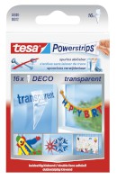 Powerstrips® Deco transparent, Ausführung: 16 Deko-Strips, Tragkraft: 200 g