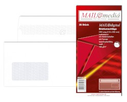 Briefumschläge MailDigital weiß, DIN lang, 100 g/qm, haftklebend