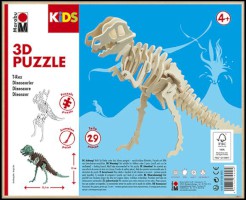 Holz-Puzzle 3D KiDS Dinosaurier 29 Teile zum Ausmalen