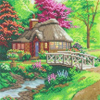Crystal Art Bild "Friendship Cottage" 30x30 cm