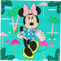 Crystal Art Karte "Disney Minnie on Holiday" 18x18 cm