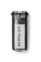 Schlüsselanhänger KEY CLIP, aus Kunststoff, 70 x 25 mm, schwarz, 6 Stück