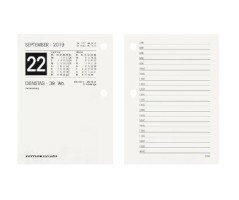 Umlegekalender-Ersatzblock 336, 1Tag/2Seiten, 384 Seiten, schwarz/rot, 80x108 mm