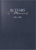 10 Jahres Kalender dunkelblau, B x H mm: 210 x 291 , Ausführung: Kunstleder-Einband;