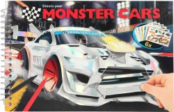 Monster Cars Taschen-Malbuch
